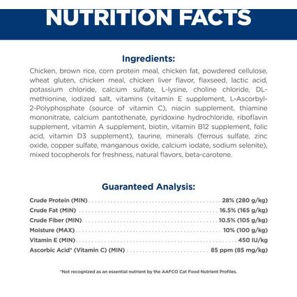 Alimento seco para gatos con receta de pollo para adultos, bolsa de 7 lb