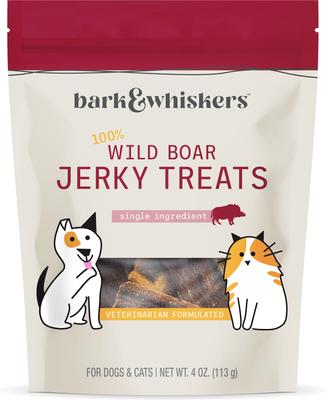 Boar Jerky Dog & Cat Treats, 4-oz bag