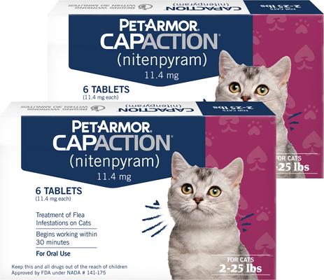 Comprimidos antipulgas CapAction para gatos, 6 comprimidos