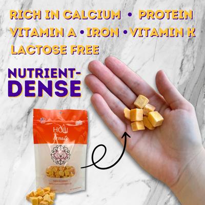 Single Ingredient Cheddar Cheese Freeze-Dried Dog & Cat Treats, 5-oz bag