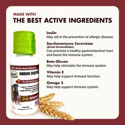 K9 Immune Booster Unflavored Liquid Supplement for Dogs, 8-fl oz bottle, 2 count