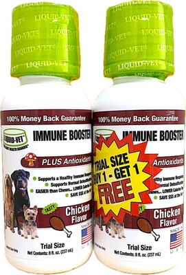 K9 Immune Booster Chicken Flavor Liquid Supplement for Dogs, 8-fl oz bottle, 2 count