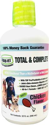 K9 Total & Complete Chicken Flavored Liquid Multi-Supplement for Dogs, 8-fl oz bottle, case of 2