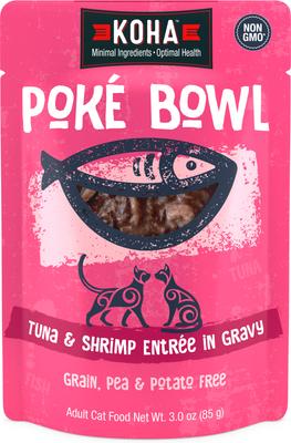 Poké Bowl Tuna & Chicken Entrée in Gravy Wet Cat Food, 3-oz pouch, case of 12