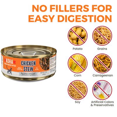 Minimal Ingredient Chicken Stew Grain-Free Wet Cat Food, 5.5-oz can, case of 24