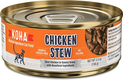 Minimal Ingredient Chicken Stew Grain-Free Wet Cat Food, 5.5-oz can, case of 24