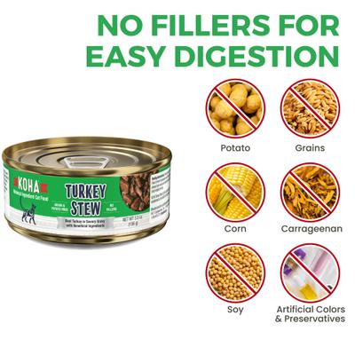 Minimal Ingredient Turkey Stew Grain-Free Wet Cat Food, 5.5-oz can, case of 24