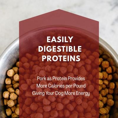 Pork Flavor Dry Dog Food, 40-lb bag