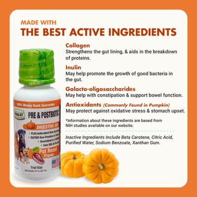 K9 Pre & PostBiotic Support Pot Roast Flavor Dog Digestive Aid, 8-oz bottle, 2 count