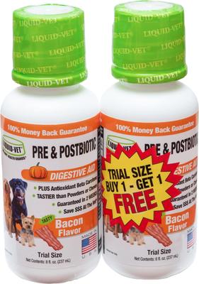 K9 Pre & PostBiotic Support Bacon flavor Dog Digestive Aid, 8-oz bottle, 2 count