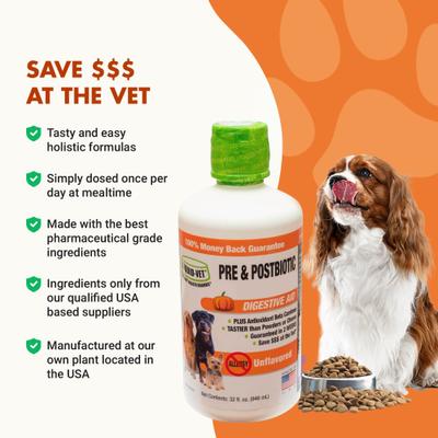 K9 Pre & PostBiotic Support Unflavored Dog Digestive Aid, 32-fl oz bottle