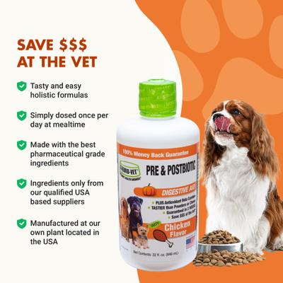 K9 Pre & PostBiotic Support Chicken Flavor Dog Digestive Aid, 32-fl oz bottle