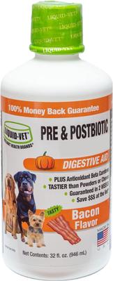 K9 Pre & PostBiotic Support Bacon Flavor Dog Digestive Aid, 32-fl oz bottle