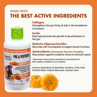 K9 Pre & PostBiotic Support Chicken Flavor Dog Digestive Aid, 32-fl oz bottle