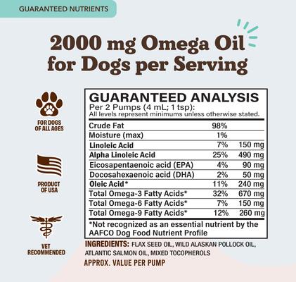 Ultra Omega Oil Supplement for Dogs, 16-fl oz bottle