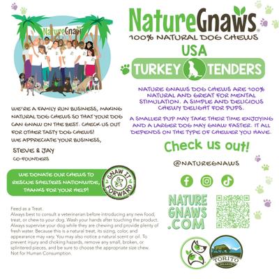 USA Turkey Tenders Natural Dog Chew Treats, 1-lb bag