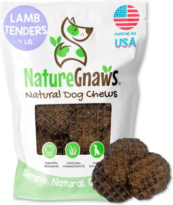 USA Lamb Tenders Natural Dog Chew Treats, 1-lb bag