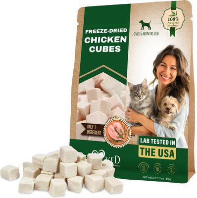 Freeze-Dried Chicken Cubes Dog & Cat Treats, 5.3-oz bag