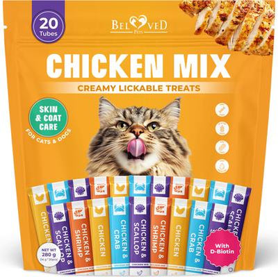 Chicken Mix Multivitamin Creamy Lickable Cat Treats, 20 count