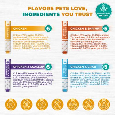 Chicken Mix Multivitamin Creamy Lickable Cat Treats, 20 count