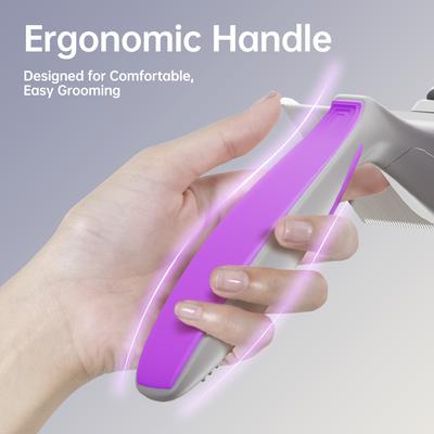 Cepillo deslanador para perros y gatos con diseño de doble filo, grande