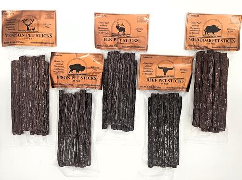 Bison Stick Dehydrated Dog Treats, 10 count