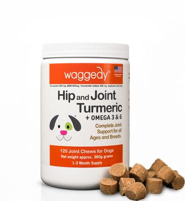 Hip & Joint Turmeric Flavored Chew Supplement for Dogs, 120 count