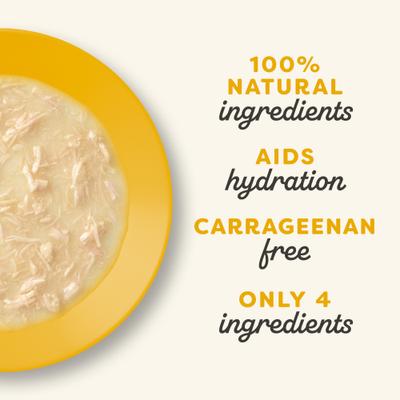 Comida húmeda enlatada para gatos con ingredientes limitados de pechuga de pollo en salsa, lata de 2.47 oz, caja de 24