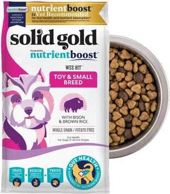 Toy & Small Breed Gut Health Real Bison & Brown Rice Whole Grain Dry Dog Food, 3.75-lb bag