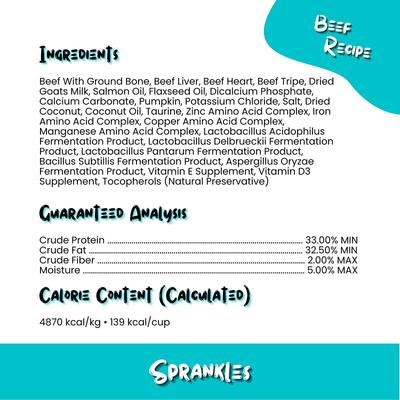 Beef Recipe Freeze-Dried Raw Dog Food & Topper, 4-oz bag