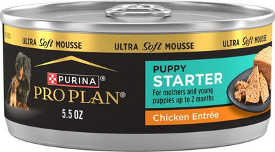 Puppy Mousse Starter Chicken Entree Wet Dog Food, 5.5-oz box, case of 24
