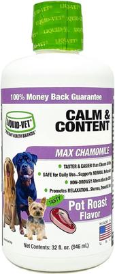 Calm & Content Support Pot Roast Flavor Liquid Calming Supplement for Dogs, 32-fl oz bottle