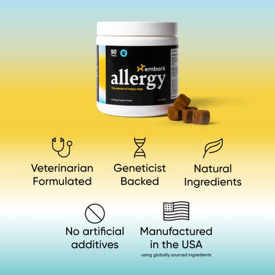 Allergy Bacon Flavored Soft Chew Skin & Coat Supplement for Dogs, 90 count