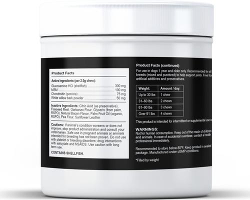 Joint Bacon Flavored Soft Chew Supplement for Dogs, 90 count