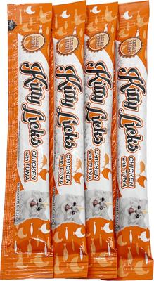 Kitty Licks Chicken Variety Lickable Cat Treats, 60 count