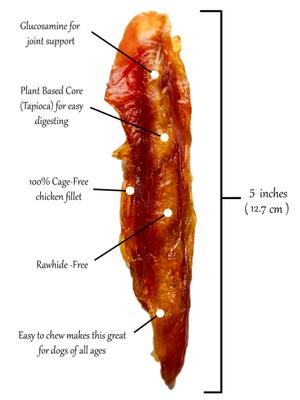 Chicken Fillet Sticks Dog Chew Treats, 8 count