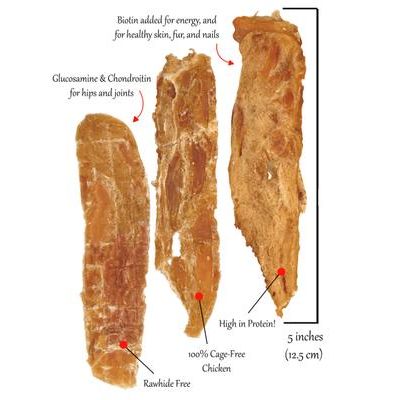 Tiras de pollo para perros, 90 unidades