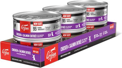 Premium Chicken & Salmon Entree in Bone Broth Pate Wet Kitten Cat Food, 5.5-oz can, case of 6