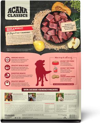 Classics Beef & Barley Dry Dog Food, 4-lb bag