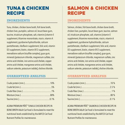 Premium Variety Pack Salmon, Chicken & Tuna Pate in Bone Broth Wet Cat Food, 3-oz can, case of 12