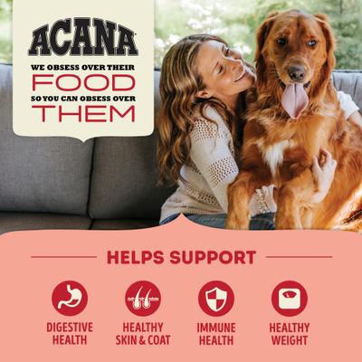 Bundle: ACANA Premium Chunks Beef Recipe in Bone Broth Wet Food + Red Meat Recipe Dry Dog Food