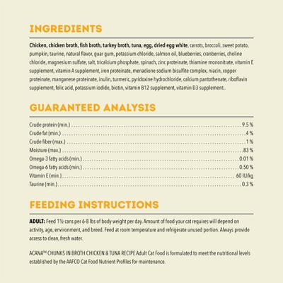 Chicken & Tuna Chunks in Broth Wet Cat Food, 5.5-oz can, case of 6