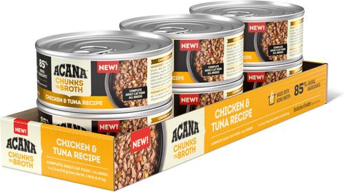 Chicken & Tuna Chunks in Broth Wet Cat Food, 5.5-oz can, case of 6