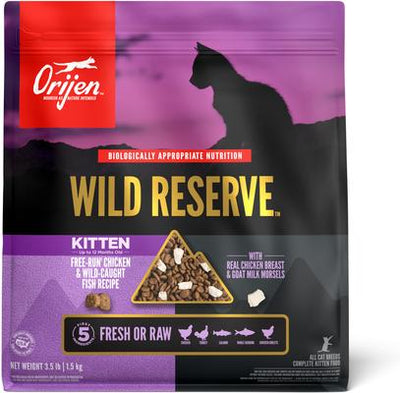 Wild Reserve Free-run Chicken & Wild-Caught Fish Kitten Dry Cat Food, 3.5-lb bag