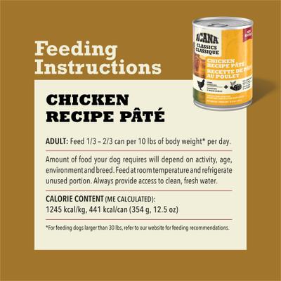 Classics Chicken Pate Wet Dog Food, 12.5-oz can, case of 12