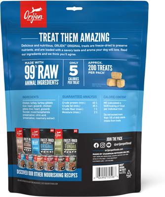 Original Grain-Free High-Protein Freeze-Dried Dog Treats, 8-oz bag