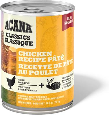 Comida húmeda para perros Classics Chicken Pate, lata de 12.5 oz, caja de 12