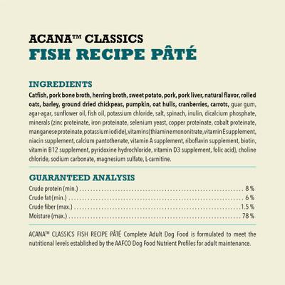 Classics Fish Pate Wet Dog Food, 12.5-oz can, case of 12