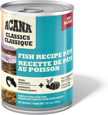 Comida húmeda para perros Classics Fish Pate, lata de 12.5 oz, caja de 12