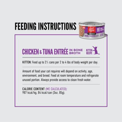 Comida húmeda para gatos Chunks & Shreds Kitten Chicken & Tuna Entree, lata de 3 oz, caja de 12